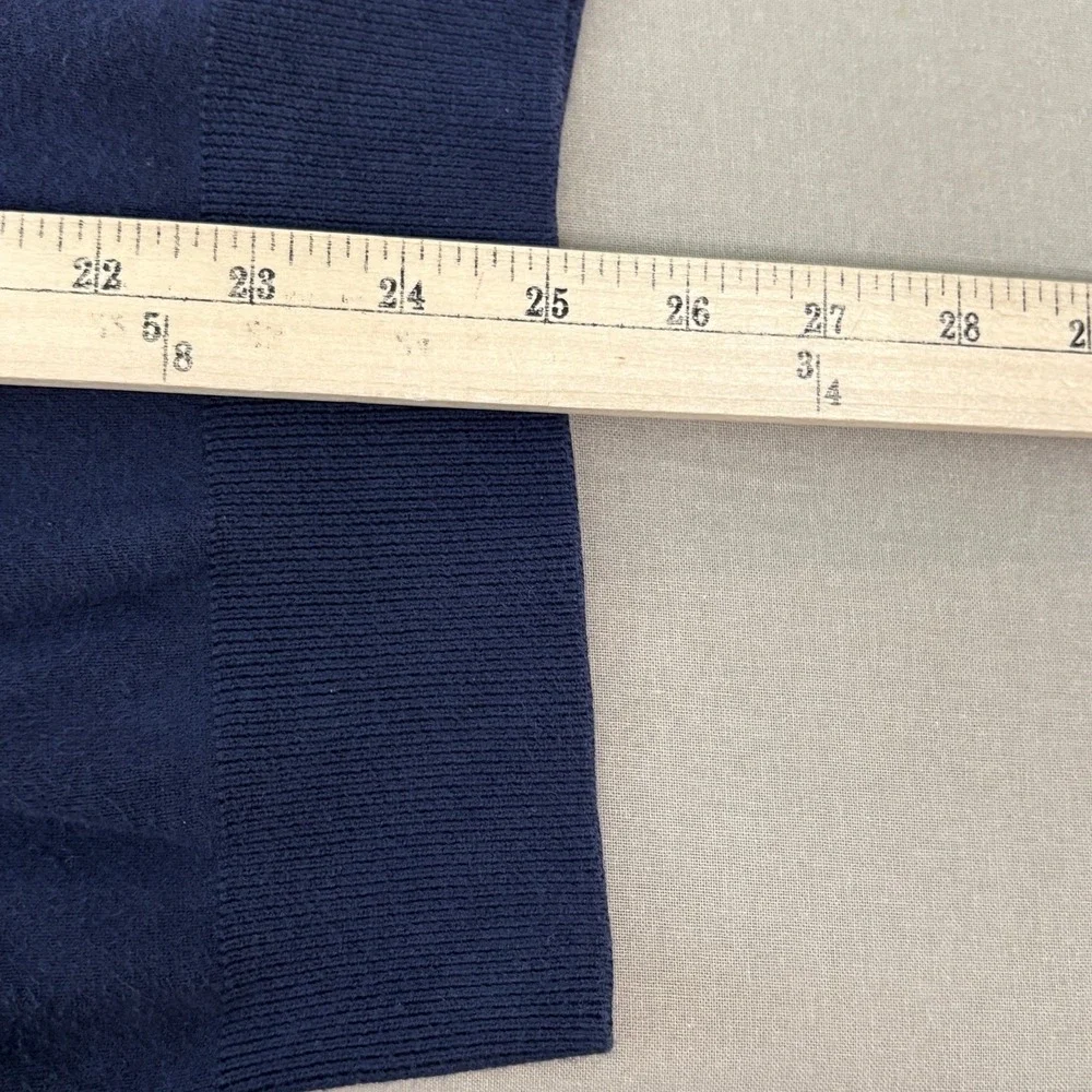 Polo Ralph Lauren Sweater Men M Blue Pima Cotton V-Neck Pullover Preppy Classic